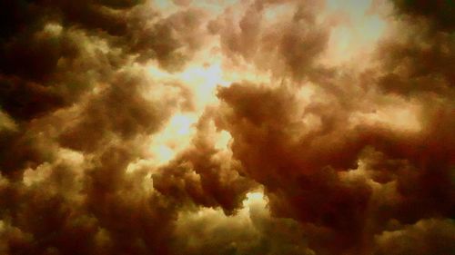 Low angle view of storm clouds in sky