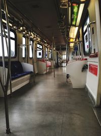 Train in subway station