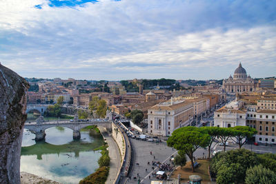 View on the vatican from castel sant angelo