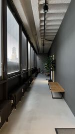 Interior of building, urban loft style office-corridor