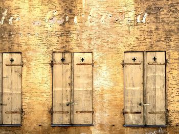 Full frame shot of old door