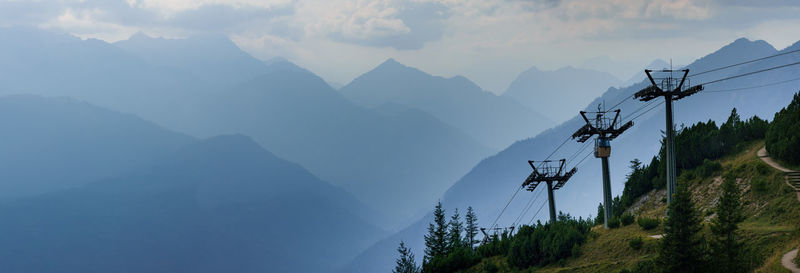 Panoramic view of mountains against sky