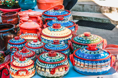 Close-up of multi colored for sale in market