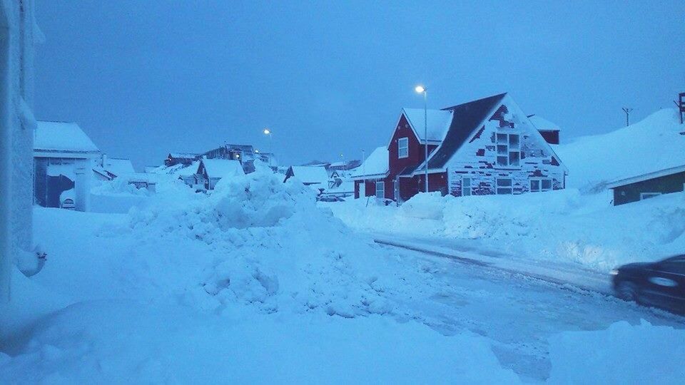 snow, winter, cold temperature, season, built structure, architecture, building exterior, weather, blue, frozen, covering, house, clear sky, sky, nature, white color, covered, residential structure, snow covered, sunlight