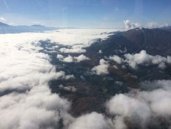 High angle view of cloudscape against sky