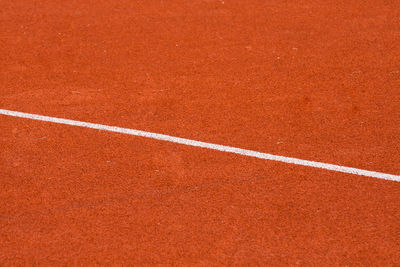 High angle view of basketball court