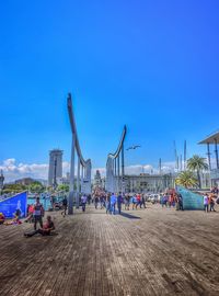 View of clear blue sky