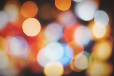 Defocused lights at night