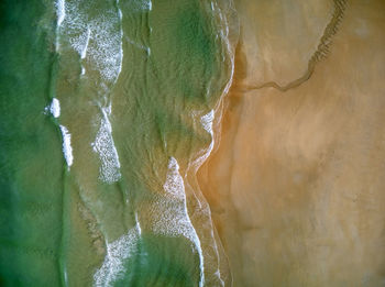 High angle view of sea shore