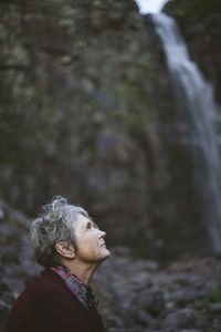 Senior woman looking away