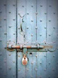 Close-up of rusty wooden door