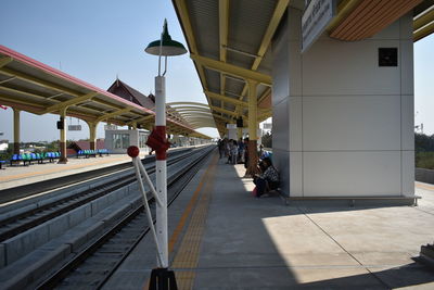 View of railroad station platform