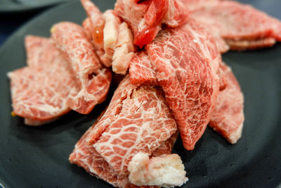 Close-up of meat in plate