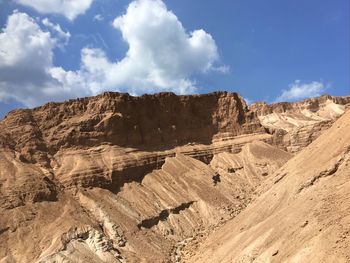 Panoramic view of rocky mountains against sky