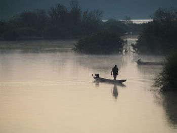 People in lake