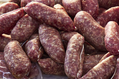 Full frame shot of meat for sale in market