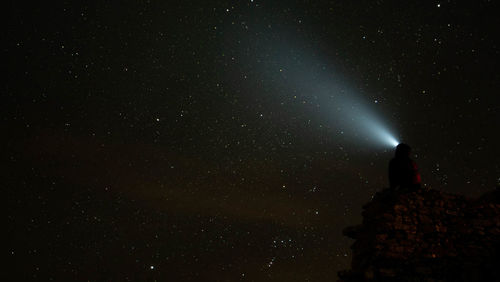 Low angle view of star field against sky at night