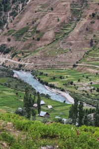 High angle view of landscape