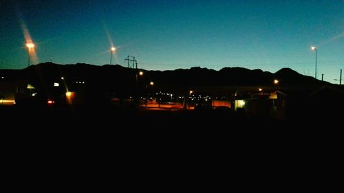 Night view of illuminated street light