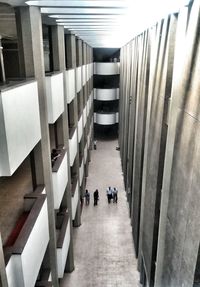 High angle view of stairs