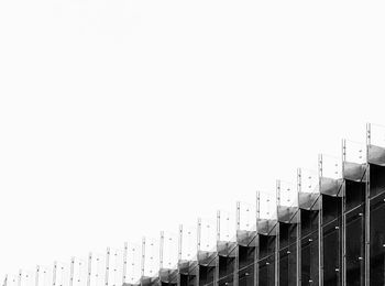 Panoramic shot of fence against clear sky