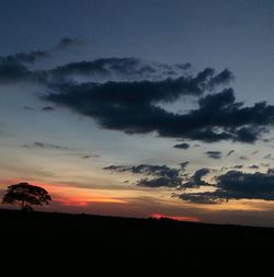 Scenic view of dramatic sky during sunset