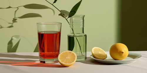 Close-up of drink on table