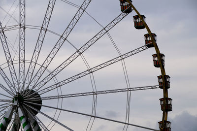 Low angle view of ferris wheel against clear sky