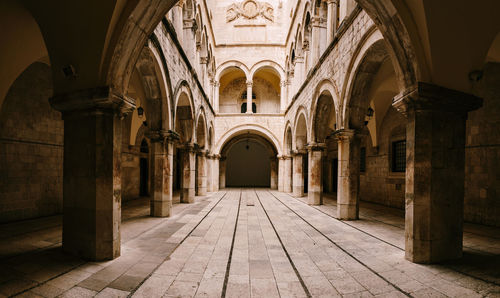 Corridor of historic building