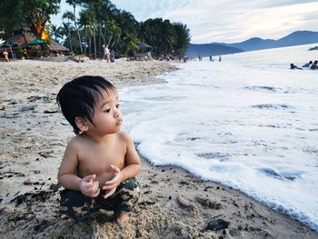 A boy on the beach
