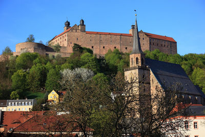 Low angle view of historic building against sky