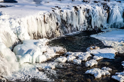 Scenic view of frozen sea