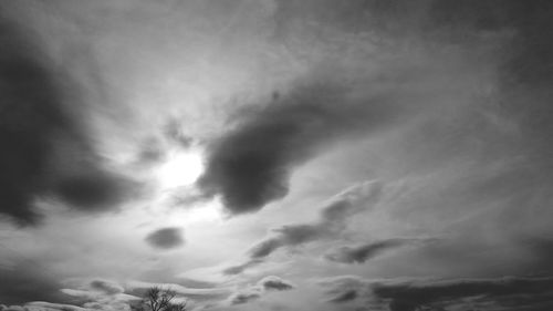 Low angle view of storm clouds in sky