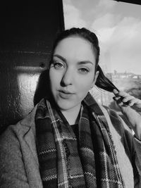 Portrait of beautiful young woman