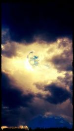 Low angle view of cloudy sky