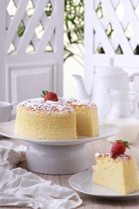 Close-up of dessert on table