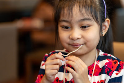 Close-up portrait of a girl