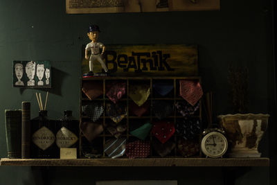 Information sign on display at store