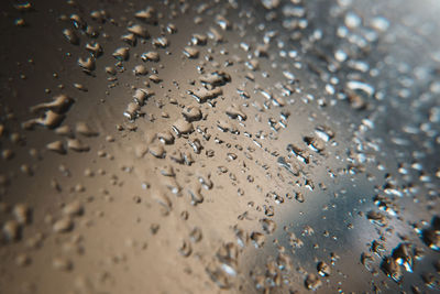 Water drop on mirror