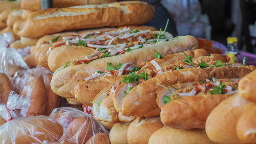 Close-up of meat for sale in market