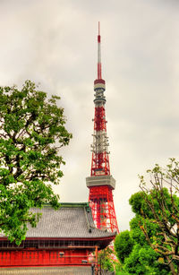 Low angle view of building against cloudy sky