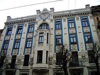 Low angle view of building against sky