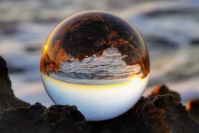 Close-up of crystal ball