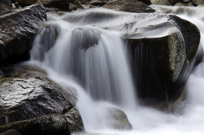 Scenic view of waterfall