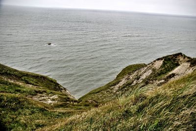 High angle view of sea against sky