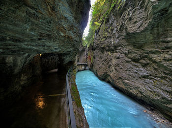 Scenic view of waterfall
