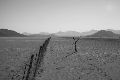 Scenic view of desert against sky