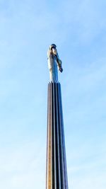 Low angle view of statue against clear sky