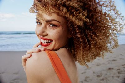 Portrait of beautiful young woman