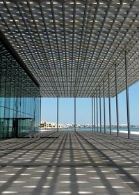 View of shade lattice awning